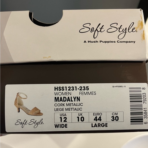 🆕 [12] NEW Hush puppies Madalyn tan and gold Metallic woman’s shoes - Picture 11 of 11